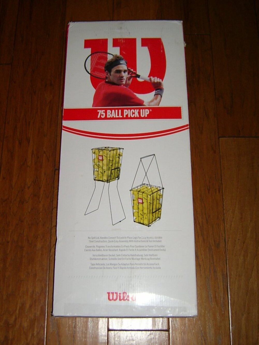 NEW Wilson 75 Ball Pick Up Hopper Tennis Practice, Steel, Portable, NEW IN BOX